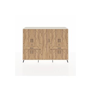 Hyperion Dolap 12 Raflı 2 Çekmeceli 8 Kapaklı 220x44x163 Aytaşı-çam