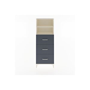 Arges Dolap 2 Raflı 3 Çekmeceli 60x30x163 Aytaşı-antrasit