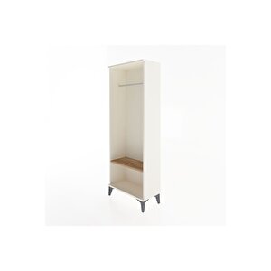 Arges Dolap Tek Raflı Kapaklı Tek Askılı 60x30x163 Aytaşı-çam