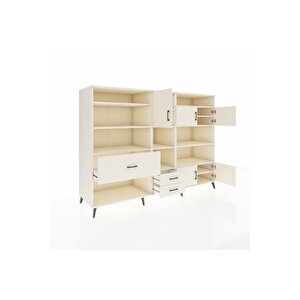 Kronos Dolap 13 Raflı 3 Çekmeceli 5 Kapaklı 220x59x163 Aytaşı-aytaşı