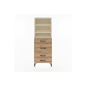 Hyperion Dolap 3 Raflı 4 Çekmeceli 60x44x163 Aytaşı-çam