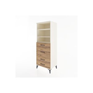 Hyperion Dolap 3 Raflı 4 Çekmeceli 60x44x163 Aytaşı-çam