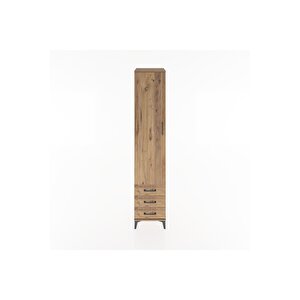 Hyperion Dolap 3 Raflı 3 Çekmeceli Tek Askılı 44x44x221 Çam-çam
