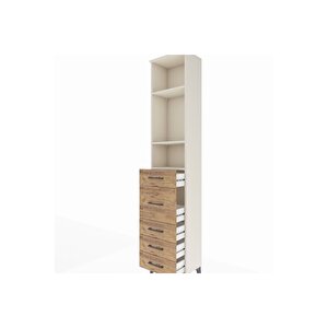 Arges Dolap 3 Raflı 5 Çekmeceli 44x30x221 Aytaşı-çam