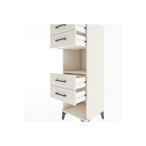 Hyperion Dolap Tek Raflı 4 Çekmeceli 44x44x134 Aytaşı-aytaşı