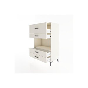Hyperion Dolap Tek Raflı 4 Çekmeceli 88x44x134 Aytaşı-aytaşı