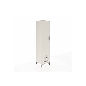 Hyperion Dolap 3 Raflı 2 Çekmeceli Tek Askılı 44x44x195 Aytaşı-aytaşı