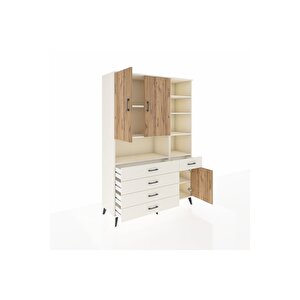 Hyperion Dolap 8 Raflı 5 Çekmeceli 3 Kapaklı 132x44x195 Aytaşı-çam/aytaşı