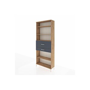 Arges Dolap 4 Raflı 2 Çekmeceli 88x30x221 Çam-antrasit