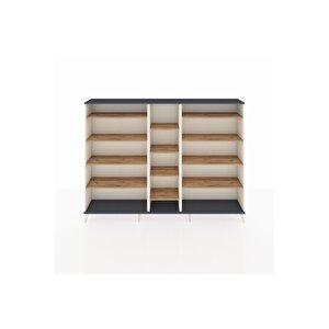 Arges Dolap 11 Raflı  220x30x163 Aytaşı-antrasit/çam