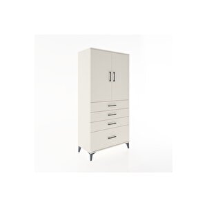 Hyperion Dolap 2 Raflı 4 Çekmeceli 2 Kapaklı 88x44x182 Aytaşı-aytaşı