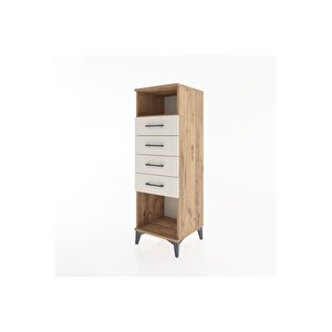 Hyperion Dolap Tek Raflı 4 Çekmeceli 44x44x134 Çam-aytaşı