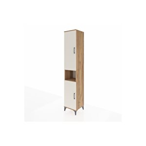 Hyperion Dolap 5 Raflı 2 Kapaklı Tek Askılı 44x44x243 Çam-aytaşı