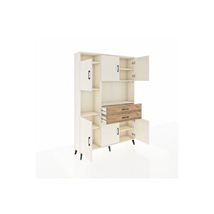 Arges Dolap 8 Raflı 2 Çekmeceli 6 Kapaklı 132x30x195 Aytaşı-aytaşı/çam