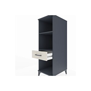 Kronos Dolap 2 Raflı Tek Çekmeceli 44x59x134 Antrasit-aytaşı