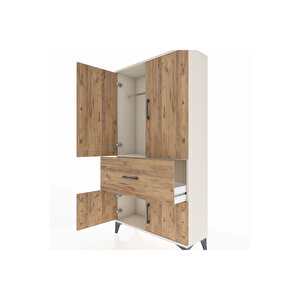 Arges Dolap Tek Raflı Tek Çekmeceli Tek Askılı 88x30x163 Aytaşı-çam