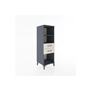 Hyperion Dolap 2 Raflı 2 Çekmeceli 44x44x134 Antrasit-aytaşı