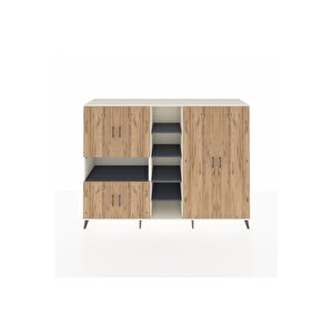 Hyperion Dolap 13 Raflı 6 Kapaklı 220x44x163 Aytaşı-çam/antrasit