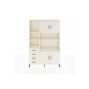 Arges Gardrop 8 Raflı 4 Çekmeceli 4 Kapaklı 132x30x195 Aytaşı-aytaşı