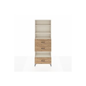 Arges Dolap 4 Raflı 3 Çekmeceli 88x30x243 Aytaşı-çam