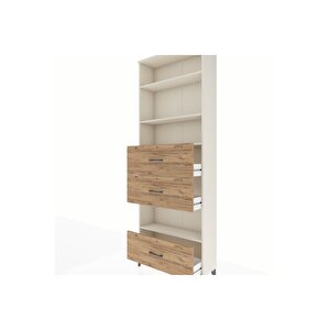 Arges Dolap 4 Raflı 3 Çekmeceli 88x30x243 Aytaşı-çam