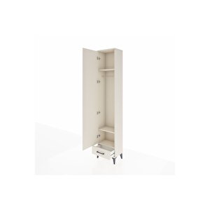 Arges Dolap 3 Raflı Tek Çekmeceli Tek Askılı 44x30x221 Aytaşı-aytaşı