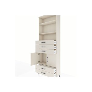 Arges Dolap 4 Raflı 5 Çekmeceli 2 Kapaklı 88x30x243 Aytaşı-aytaşı