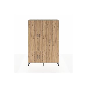 Arges Dolap 7 Raflı 5 Kapaklı Tek Askılı 132x30x195 Aytaşı-çam/aytaşı