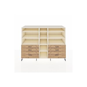 Kronos Dolap 10 Raflı 6 Çekmeceli  220x59x163 Aytaşı-aytaşı/çam