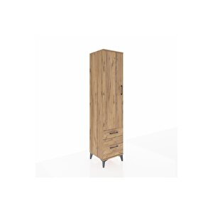 Hyperion Dolap 2 Raflı 2 Çekmeceli Tek Askılı 44x44x195 Çam-çam
