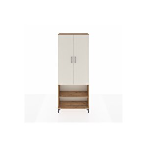 Arges Dolap 4 Raflı 2 Kapaklı 88x30x221 Çam-aytaşı