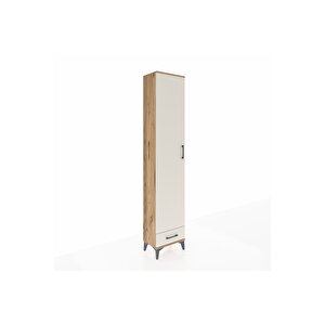 Arges Dolap 3 Raflı Tek Çekmeceli Tek Askılı 44x30x221 Çam-aytaşı