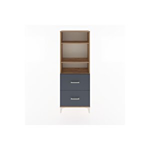 Arges Dolap 3 Raflı 2 Çekmeceli 60x30x163 Çam-antrasit