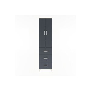 Arges Dolap 4 Raflı 3 Çekmeceli 2 Kapaklı 60x30x243 Aytaşı-antrasit