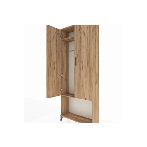 Arges Dolap 2 Raflı 2 Kapaklı Tek Askılı 88x30x221 Çam-çam