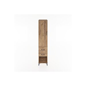 Hyperion Dolap 3 Raflı 2 Çekmeceli Tek Kapaklı 44x44x221 Çam-çam