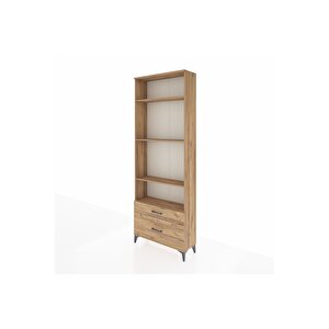 Arges Dolap 4 Raflı 2 Çekmeceli 88x30x243 Çam-çam