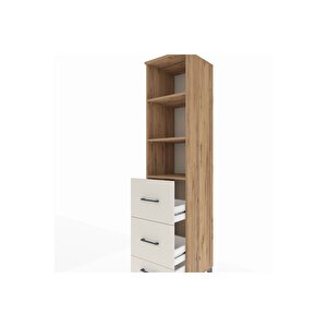 Hyperion Dolap 3 Raflı 3 Çekmeceli 44x44x195 Çam-aytaşı