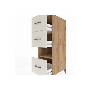 Kronos Dolap Tek Raflı 3 Çekmeceli 44x59x134 Çam-aytaşı
