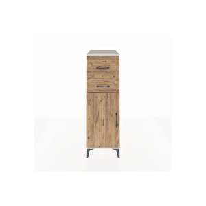 Kronos Dolap Tek Raflı 2 Çekmeceli Tek Kapaklı 44x59x134 Aytaşı-çam