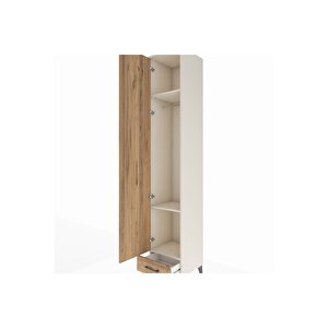 Hyperion Dolap 3 Raflı Tek Çekmeceli Tek Askılı 44x44x243 Aytaşı-çam