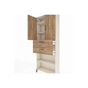 Arges Dolap 4 Raflı 2 Çekmeceli 2 Kapaklı 88x30x221 Aytaşı-çam