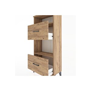 Hyperion Dolap 2 Raflı 2 Çekmeceli 60x44x134 Çam-çam
