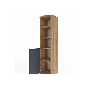 Hyperion Dolap 4 Raflı Tek Kapaklı 44x44x195 Çam-antrasit