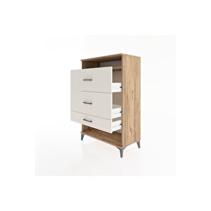 Hyperion Dolap Tek Raflı 3 Çekmeceli 88x44x134 Çam-aytaşı