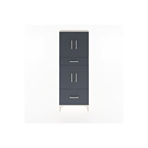 Arges Dolap 4 Raflı 2 Çekmeceli 4 Kapaklı 60x30x163 Aytaşı-antrasit