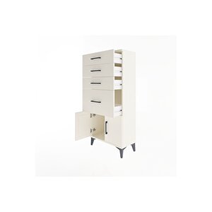 Arges Dolap 4 Çekmeceli 2 Kapaklı 60x30x134 Aytaşı-aytaşı