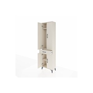 Arges Dolap 3 Raflı Tek Çekmeceli Tek Askılı 60x30x221 Aytaşı-aytaşı