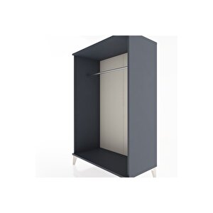 Hyperion Dolap Tek Askılı 88x44x134 Antrasit-antrasit