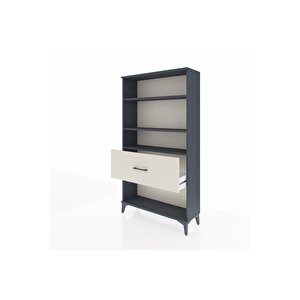 Arges Dolap 3 Raflı Tek Çekmeceli 88x30x163 Antrasit-aytaşı